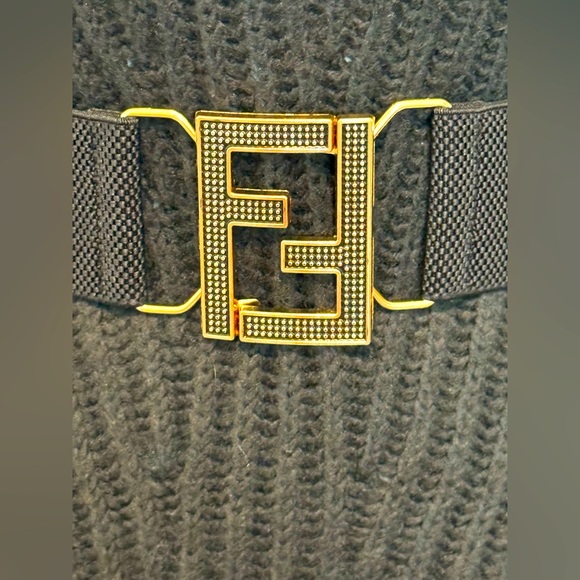 Accessories - Gold and Black Designer Belt